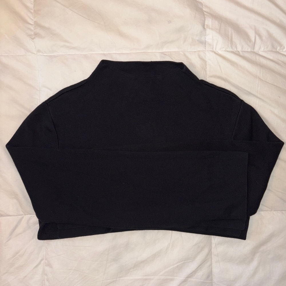 Halogen Black Mock-Neck Long Sleeve Sweater size Large